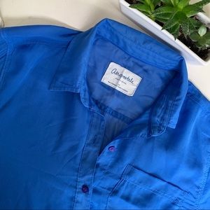 Aeropostale Sheer Blue Button Down